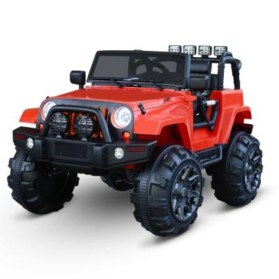 HOMCOM Coche Eléctrico Todoterreno con Mando a Distancia MP3 Luces y Sonidos Apertura de Puerta Batería 12V Carga 30kg para Niños +3 Años 128x78x76cm