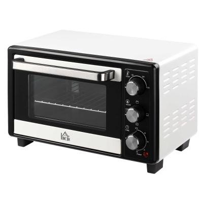 HOMCOM Horno Sobremesa de Convección 16L 1400W con 3 Modos de Calor Temperatura hasta 230 ℃ Temporizador 60 Minutos Bandeja de Horneado y Rejilla 44x32x28,1 cm Blanco y Negro