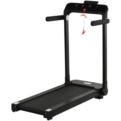 HOMCOM Cinta de Correr y Andar Eléctrica Plegable 500W con 4 Pantallas LED Velocidad hasta 10 km/h 12 Programas Botón de Emergencia y Ruedas 64x125x119 cm Negro