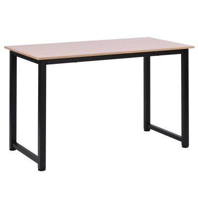HOMCOM Mesa Ordenador Escritorio para Hogar con Pies Ajustables 120x60x76cm Roble y Negro