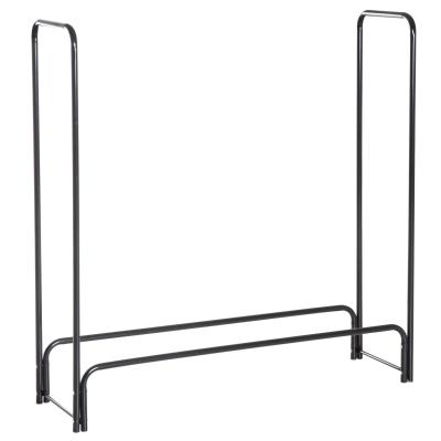 HOMCOM Soporte para Leña de Acero Estante para Leña Herramienta de Chimenea 122x35x122cm carga 150kg