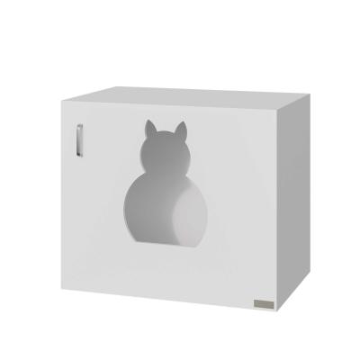 PawHut Arenero Gatos Portátil Cubierto 54x42x41cm Aseo Puerta Basculante Café NUEVO