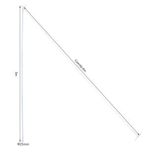 Outsunny® Barras de Apoyo para Sombrilla y Toldo Barras de Tienda de Campaña para Exteriores para Cualquier Tipo de Toldo de Vela