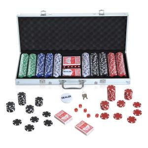 HOMCOM Maletín de Poker - Alumnio Colorido 56x22x7cm