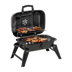 Outsunny® Barbacoa de Carbón Portátil al Aire Libre Parilla de Carbón Plegable para Exterior Acampada 59x43x36cm