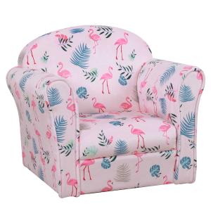 HOMCOM Sillón Infantil Bonito Mini Sofá para Niños Mayores de 3 Años Ergonómico Cómodo Patas Antideslizantes 50x39x44cm