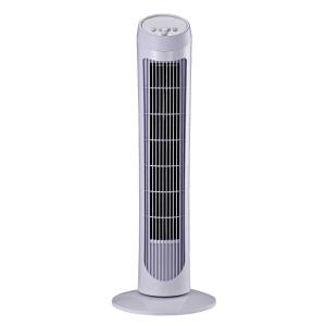 HomCom Ventilador de Torre con Movimiento Oscilante 70°tipo Columna de Pie con 3 Velocidades Potencia 45W φ27x75cm