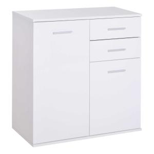 HomCom® Armario Gabinete Mueble Organizador de Almacenaje Multiusos de Comedor Salón con Puertas y Cajones 71x35x76cm