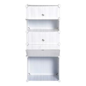 HomCom Armario Modular Plástico Estantería 5 Cubos Mueble Organizador Ropa Zapatos Accesorios Juguetes