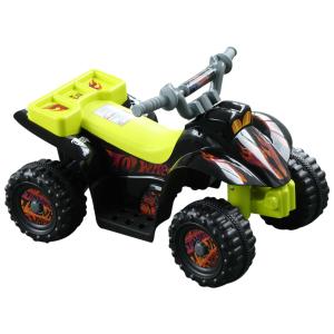 HOMCOM HOMCOM Quad Batería Infantil 66x43x43cm 6V 2'5 km/h Moto Eléctrica para Niños +18 Meses Negro y Amarillo