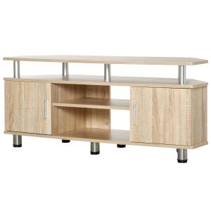 HomCom® Mesa Soporte de TV Mueble de Comedor Salón Moderno Armario 2 Puertas 2 Estantes 120x39.5x52cm