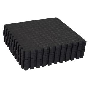HOMCOM Alfombra Puzzle Bebé 6 Piezas Esterilla Protectora de Suelo con Bordes de Espuma EVA de 2,16 m² para Fitness Gimnasio Juego 60x60x1,2cm