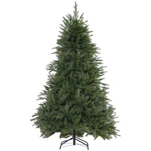 HOMCOM Árbol de Navidad 180cm Artificial Árboles Decoración Navideña con 1492 Ramas Soporte Metal