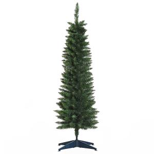 HOMCOM Árbol de Navidad Mediano Φ46x150cm Árbol de Navidad Estrecho con 294 ramas perfecto para Decoración Navidad