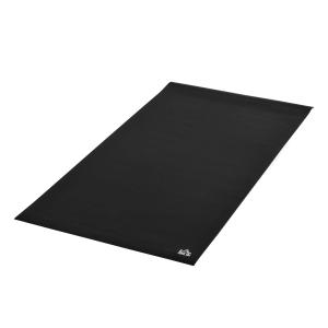 HOMCOM Esterilla Protectora para Aparatos de Fitness 6 mm Alfombra Antideslizante para Cintas de Correr y Bicicletas en Hogar Gimnasio 180x90 cm Negro