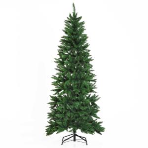 HOMCOM Árbol de Navidad Artificial Árbol con Soporte 210cm 865 Ramas Ecológico PVC Verde