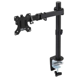 Vinsetto Soporte Monitor de PC para Pantalla LCD LED de 13"-32" VESA 75/100 mm con Brazo de Resorte de Gas Giratorio 360° Altura Ajustable 2 Opciones de Montaje 47x11,5x52 cm Negro