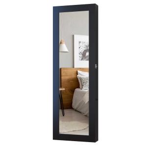 HomCom® Espejo Joyero de Pared Armario para Joyas con Cerradura