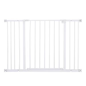 PawHut Barrera de Seguridad Extensible Puertas y Escaleras Metálica para Perros y Bebé Barrera Puertas Mascota 72-107x76cm