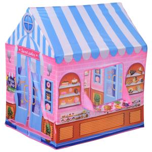 HOMCOM Tienda de Juego de Niños Dulcería para Jugar Zona Infantil Fácil de Montar Regalo para Niños 93x69 x103cm