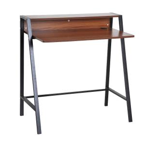 HOMCOM Mesa de Ordenador Escritorio para Hogar de Estilo Industrial 84x45x85cm Nogal