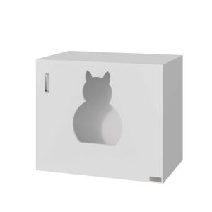PawHut Arenero Gatos Portátil Cubierto 54x42x41cm Aseo Puerta Basculante Café NUEVO