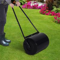 Outsunny® Rodillo de Césped de Jardín Acero 30L Llena de Agua o Arena Medida de Rodillo Φ32x40cm Asa Desmontable