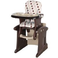 HOMCOM Trona para Bebés 3 en 1 para Mayores de 6 Meses Transformable en Mesa y Silla Multifuncional Ajustable en 3 Posiciones Respaldo Alto Acolchado con 2 Bandejas Extraíbles 57x59x105 cm Blanco