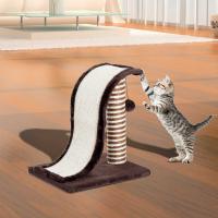 PawHut Árbol Rascador para Gatos tipo Centro de Juegos con Poste de Sisal Natural y Pelota para Jugar y Arañar 35 x 30 x 39cm