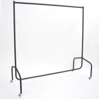 HOMCOM Colgador de Ropa Perchero Colgador 150x60x170 cm Organizador Armarios con Ruedas Hierro Negro