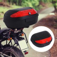 HOMCOM Baúl de Moto para Casco 52L con Llaves y Accesorios Topcase Universal para Motocicleta Ciclomotores Scooter 59,5x43,5x31cm Negro