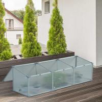 Outsunny Invernadero de Jardín Aluminio Policarbonato 180x51x51cm Transparente Vivero Casero para Plantas Cultivos Protección UV y Resistente