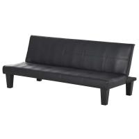 HOMCOM Sofá Cama de 3 Plazas Diseño 2 en 1 Plegable sin Reposabrazos Estructura Sólida con Acolchado de Esponja Cómodo 165x75,5x70cm Gris