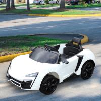 HOMCOM Coche Eléctrico Infantil para Niños a partir de 3 Años con Mando a Distancia 118x70x50cm Blanco