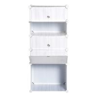 HomCom Armario Modular Plástico Estantería 5 Cubos Mueble Organizador Ropa Zapatos Accesorios Juguetes