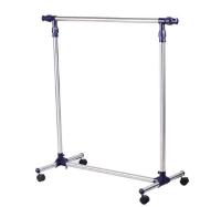 HOMCOM Perchero Soporte Rregulable Altura Colgador Percha Ropa Ruedas Acero Inoxidable 86-160 x 45 x 95-170cm