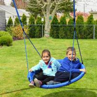 HOMCOM Columpio Nido Infantil Jardín Bebé Asiento de Columpio Plegable Asiento Cómodo Carga 100kg Jardín Interior y Exterior 100x180cm Tela de Oxford