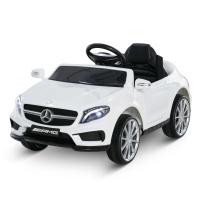 HOMCOM Coche Eléctrico para Niños 3+ Años Automóviles Infantiles Mercedes Benz GLA con Mando a Distancia MP3 USB Luces y Sonidos Apertura de Puerta Carga 30kg 100x58x46cm