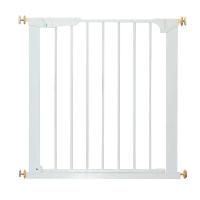 PawHut Barrera de Seguridad - Hierro Blanco 74-95 x 70cm