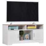 HOMCOM Mueble de TV Mesa Flotante para Televisión hasta 60 Pulgadas en la Pared con 2 Estantes Madera 152,4x29,8x21 cm Negro(c-1)