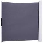 PawHut Barrera de Seguridad - Hierro Blanco 74-95 x 70cm(c-3)