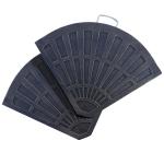 Outsunny Juego de 2 Piezas Base de Sombrilla Parasol Excéntrico Pies Soporte de Sombrilla Banana de Patio Jardín 66x47x4.2cm Resina(c-2)