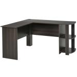 HOMCOM Escritorio para Hogar Mesa de Ordenador PC 2 Tipos Mesa Esquinera Forma L 130x130x73,5cm y Escritorio Recto 210x50x73,5cm Negro(c-2)