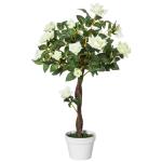 Outsunny Árbol de Ficus Artificial de 145 cm de Altura 756 Hojas con Maceta para Decoración de Hogar Interiores y Exteriores Verde(c-7)