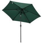 Outsunny Sombrilla Parasol Reclinable con Manivela de Aluminio con Tela de Poliéster para Jardín Patio Terraza - Φ2.7x2.35m Rojo oscuro(c-1)