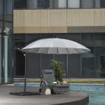 Outsunny Sombrilla Doble Parasol Grande Inclinable para Jardín Patio Terraza Playa con Manivela Abrir y Cerrar Fácilmente 270x440x250cm(c-3)
