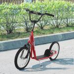HOMCOM Scooter Patinete para Niños Mayores de 5 Años con Manillar Ajustable en Altura 2 Neumáticos de Caucho Inflable 139x58x90-96cm(c-1)
