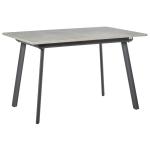 HOMCOM Mesa de Comedor Extensible Mesa de Cocina Rectangular para 4-6 Personas con Patas de Metal y Pies Ajustables Estilo Industrial 160x80x76 cm Gris(c-2)