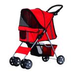 Pawhut 1571260031 - cochecito paseo mascotas rojo plegable 75x45x97cm(c-4)