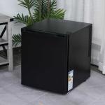 HOMCOM Mini Frigorífico Mini Bar Volumen 50 L Mini Nevera con Estante Extraíble Ajustable LED Ruido Mínimo de Eficiencia Energética 43x48x51 cm Negro(c-2)